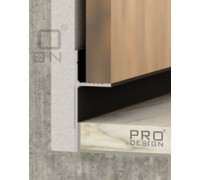 Теневой плинтус скрытого монтажа Pro Design Panel 7280, 2700 мм , черный МУАР