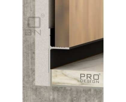 Теневой плинтус скрытого монтажа Pro Design Panel 7280, 2700 мм , черный МУАР